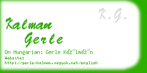 kalman gerle business card